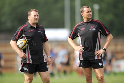 30.08.08 - Ospreys v Clubs Select XV - Ospreys Coaches, Jonathan Humphreys and Sean Holley. 