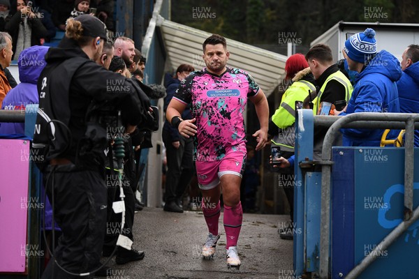 071225 - Ospreys v Connacht - EPCR Challenge Cup - Tom Botha of Ospreys runs out for his 150th cap