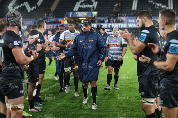 141022 - Ospreys v DHL Stormers - BKT United Rugby Championship - Salmaan Moerat of Stormers at full time