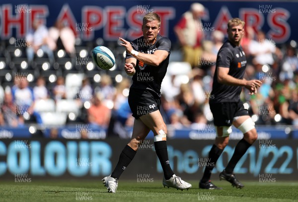 080522 - Ospreys v Dragons - United Rugby Championship - Gareth Anscombe of Ospreys during the warm up