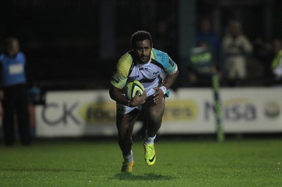 141114 -  Ospreys v Newport Gwent Dragons, LV= Cup, Brewery Field, Bridgend - Aisea Natoga scores for the Ospreys