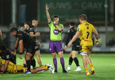 241026 - Ospreys v Dragons - United Rugby Championship - Referee Ben Whitehouse 