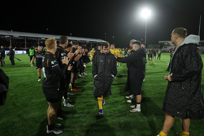 241026 - Ospreys v Dragons - United Rugby Championship - Rhodri Williams of Dragons at full time