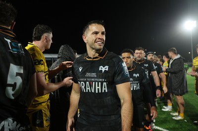 241026 - Ospreys v Dragons - United Rugby Championship - Owen Watkin of Ospreys at full time