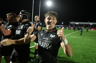 241026 - Ospreys v Dragons - United Rugby Championship - Dan Edwards of Ospreys at full time