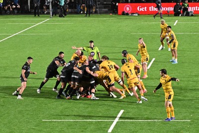 241026 - Ospreys v Dragons RFC - United Rugby Championship - General view of play