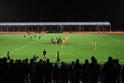 241026 - Ospreys v Dragons RFC - United Rugby Championship - General view of play
