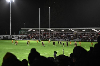241026 - Ospreys v Dragons RFC - United Rugby Championship - A general view of play