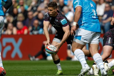 260425 - Ospreys v Dragons RFC - United Rugby Championship - Kieran Hardy of Ospreys