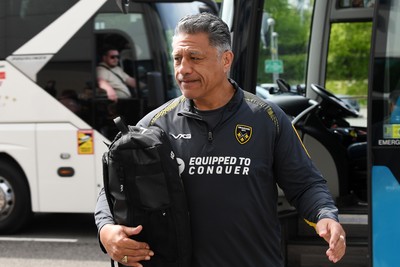 260425 - Ospreys v Dragons RFC - United Rugby Championship - Dragons Head Coach, Filo Tiatia arrives at the stadium ahead of the match