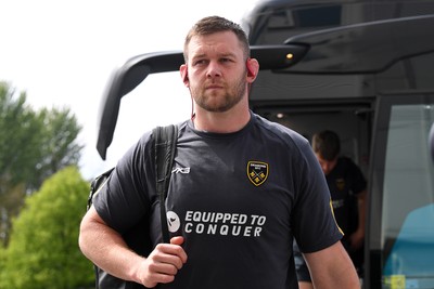 260425 - Ospreys v Dragons RFC - United Rugby Championship - Dan Lydiate of Dragons arrives at the stadium ahead of the match