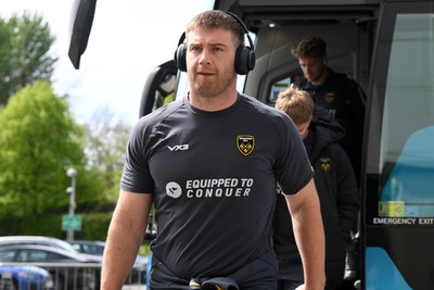 260425 - Ospreys v Dragons RFC - United Rugby Championship - Rhodri Jones of Dragons arrives at the stadium ahead of the match