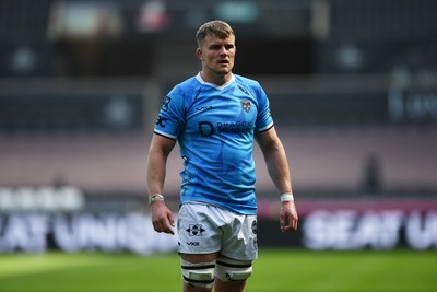 260425 - Ospreys v Dragons RFC - United Rugby Championship - Shane Lewis-Hughes of Dragons