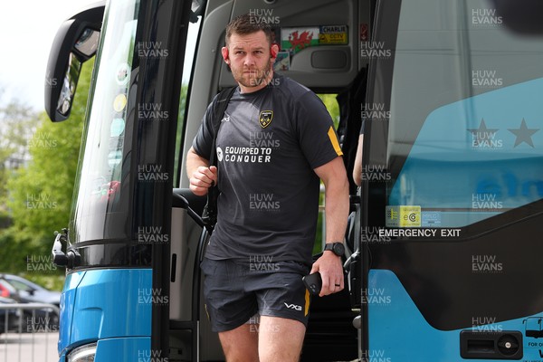 260425 - Ospreys v Dragons RFC - United Rugby Championship - Dan Lydiate of Dragons arrives at the stadium ahead of the match