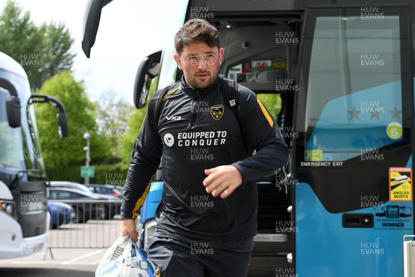 260425 - Ospreys v Dragons RFC - United Rugby Championship - James Benjamin arrives at the stadium ahead of the match