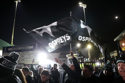 310126 - Ospreys v Dragons - United Rugby Championship - Fans protest before the game