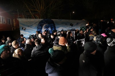 310126 - Ospreys v Dragons - United Rugby Championship - Fans protest before the game