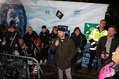 310126 - Ospreys v Dragons - United Rugby Championship - Fans protest before the game
