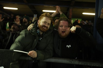 310126 - Ospreys v Dragons - United Rugby Championship - Fans celebrates at full time