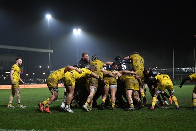 310126 - Ospreys v Dragons RFC - United Rugby Championship - Ospreys push over to score a try