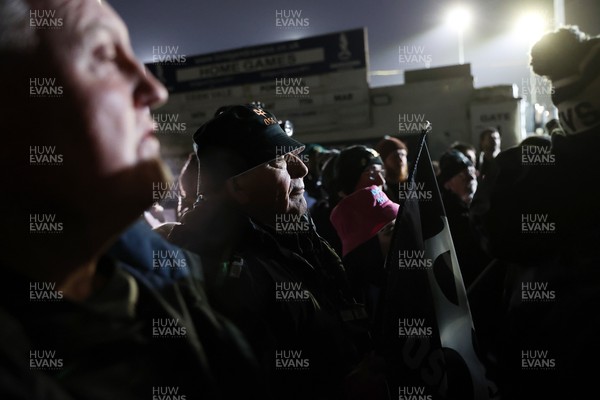 310126 - Ospreys v Dragons - United Rugby Championship - Fans protest before the game