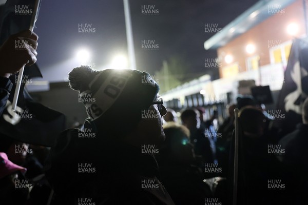 310126 - Ospreys v Dragons - United Rugby Championship - Fans protest before the game