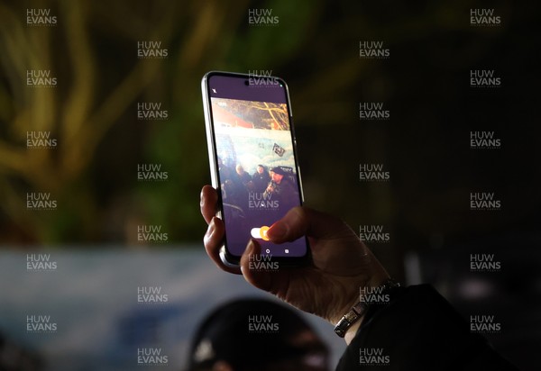 310126 - Ospreys v Dragons - United Rugby Championship - Fans protest before the game