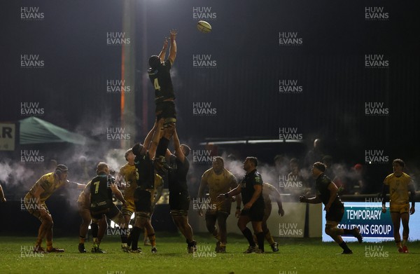 310126 - Ospreys v Dragons - United Rugby Championship - James Fender of Ospreys wins the line out