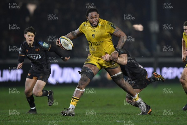 310126 - Ospreys v Dragons RFC - United Rugby Championship - Levi Douglas of Dragons 