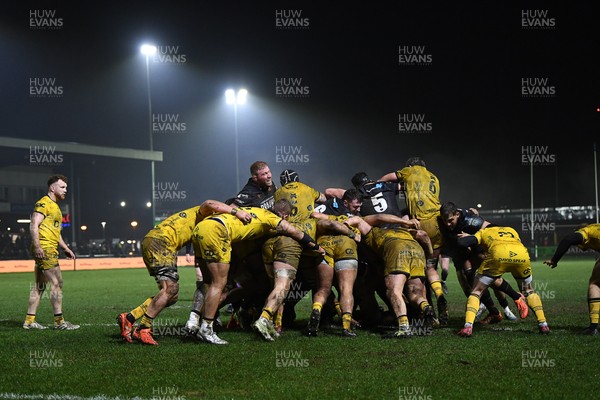 310126 - Ospreys v Dragons RFC - United Rugby Championship - Ospreys push over to score a try