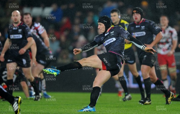 190216 - Ospreys v Edinburgh - Guinness PRO12 -Sam Davies of Ospreys