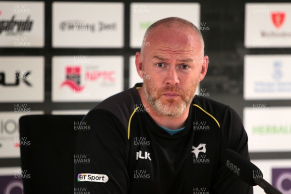 210914 - Ospreys v Edinburgh - Guinness PRO12 - Steve Tandy head coach of Ospreys answers questions from the press 