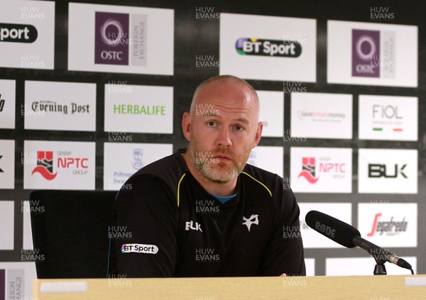 210914 Ospreys Edinburgh - GuinnessPro12 -Steve Tandy head coach of Ospreys answers questions from the press