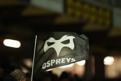230126 - Ospreys v Emirates Lions - United Rugby Championship - Ospreys flag
