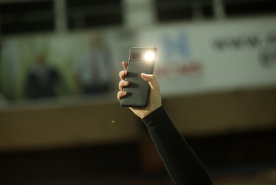 230126 - Ospreys v Emirates Lions - United Rugby Championship - Ospreys fans protest the potential changes to Welsh Rugby during the game on the 11th minute