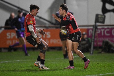 230126 - Ospreys v Emirates Lions - United Rugby Championship - Quan Horn of Lions scores a try