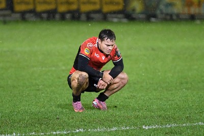 230126 - Ospreys v Emirates Lions - United Rugby Championship - Dejected Lions at full time