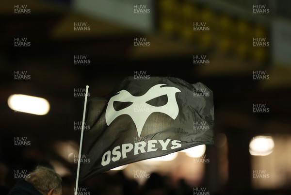 230126 - Ospreys v Emirates Lions - United Rugby Championship - Ospreys flag