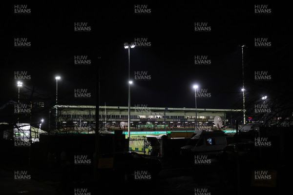 230126 - Ospreys v Emirates Lions - United Rugby Championship - General View of Brewery Field