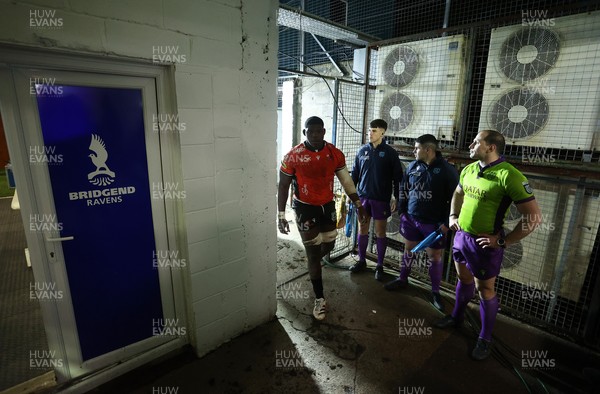 230126 - Ospreys v Emirates Lions - United Rugby Championship - Bathobele Hlekani of Lions walks out of the changing room
