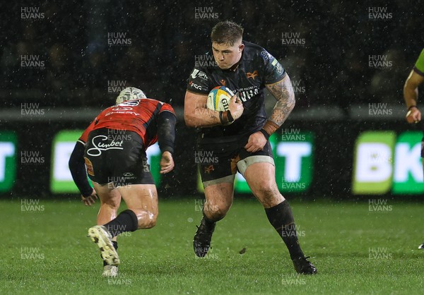 230126 - Ospreys v Emirates Lions - United Rugby Championship - Kian Hire of Ospreys 