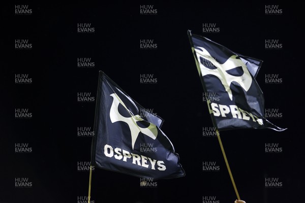 230126 - Ospreys v Emirates Lions - United Rugby Championship - Ospreys flag