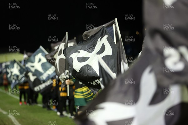 230126 - Ospreys v Emirates Lions - United Rugby Championship - Ospreys tackle bags