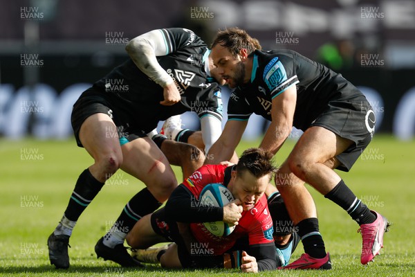 300324 - Ospreys v Emirates Lions - United Rugby Championship - Quan Horn of Emirates Lions