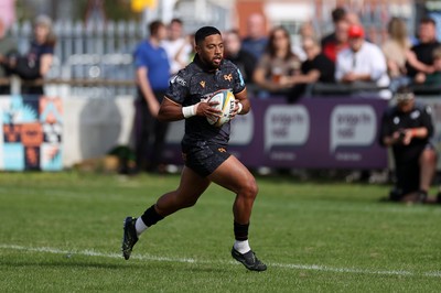 060925 - Ospreys v Exeter Chiefs - Pre Season Friendly - Phil Cokansiga of Ospreys runs in to score a try