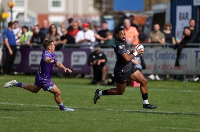 060925 - Ospreys v Exeter Chiefs - Pre Season Friendly - Phil Cokansiga of Ospreys runs in to score a try