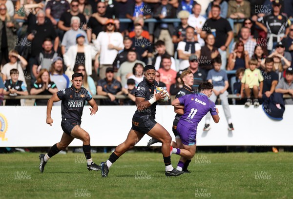 060925 - Ospreys v Exeter Chiefs - Pre Season Friendly - Phil Cokansiga of Ospreys runs in to score a try