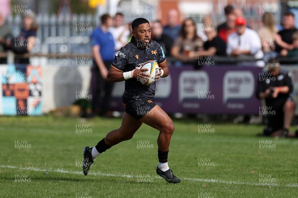 060925 - Ospreys v Exeter Chiefs - Pre Season Friendly - Phil Cokansiga of Ospreys runs in to score a try