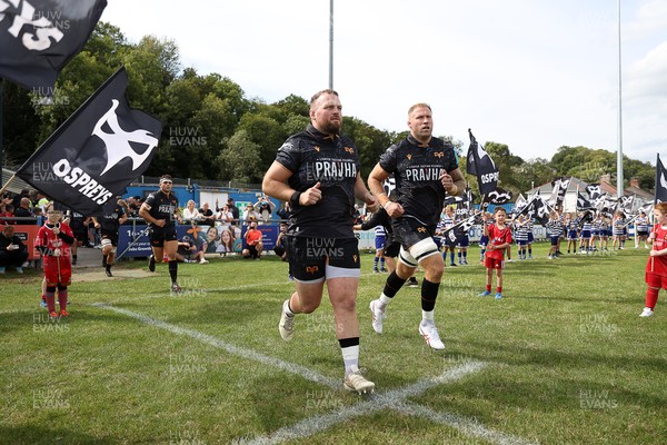 060925 - Ospreys v Exeter Chiefs - Pre Season Friendly - Steffan Thomas and Ross Moriarty of Ospreys 
