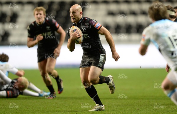 291113 - Ospreys v Glasgow - RaboDirect PRO12 -Richard Fussell of Ospreys